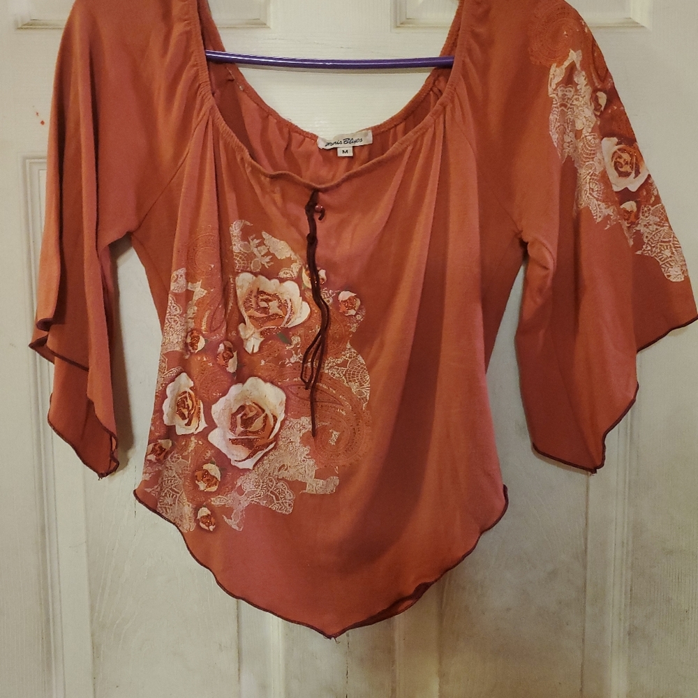 Panic Blues Blouse. Medium. Roundneck. Multicolor… - image 6